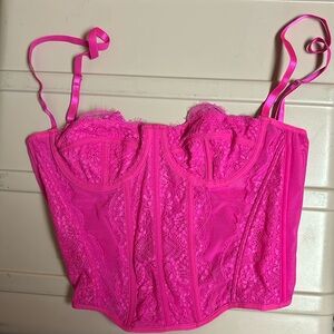Tight pink corset